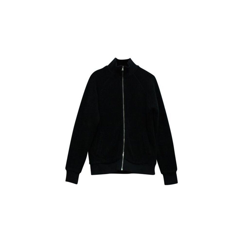 Mr P. Fleece Zip Up Jacket in Black Polyester